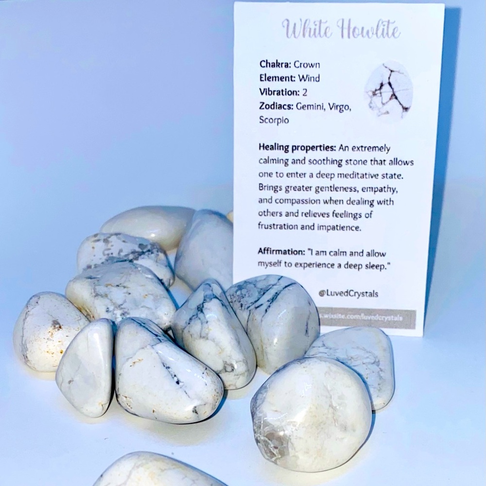 White Howlite Tumbled Crystal